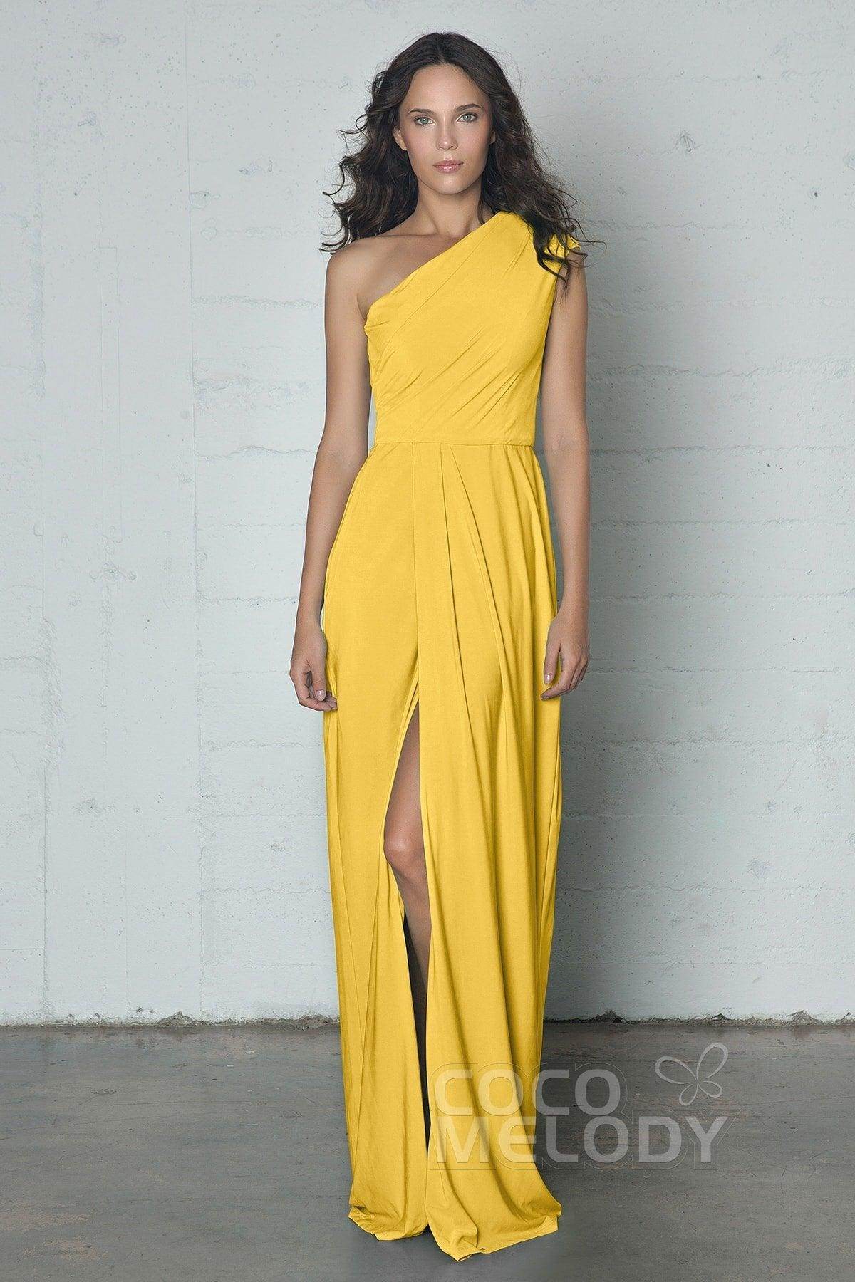 Sheath-Column Floor Length Knitted Fabric Dress COZF17010 - COCOMELODY